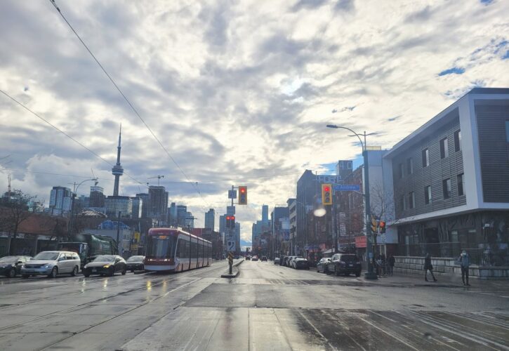 An intersection in downtown Toronto